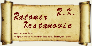 Ratomir Krstanović vizit kartica